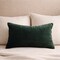 Luxor Emerald Velvet Christmas Lumbar Pillow Cover – 12" × 20" | Busa Designs